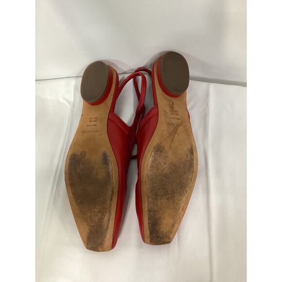 Vince 'Venice' Red Leather Slingback Flat Size 8 - Picture 5 of 5